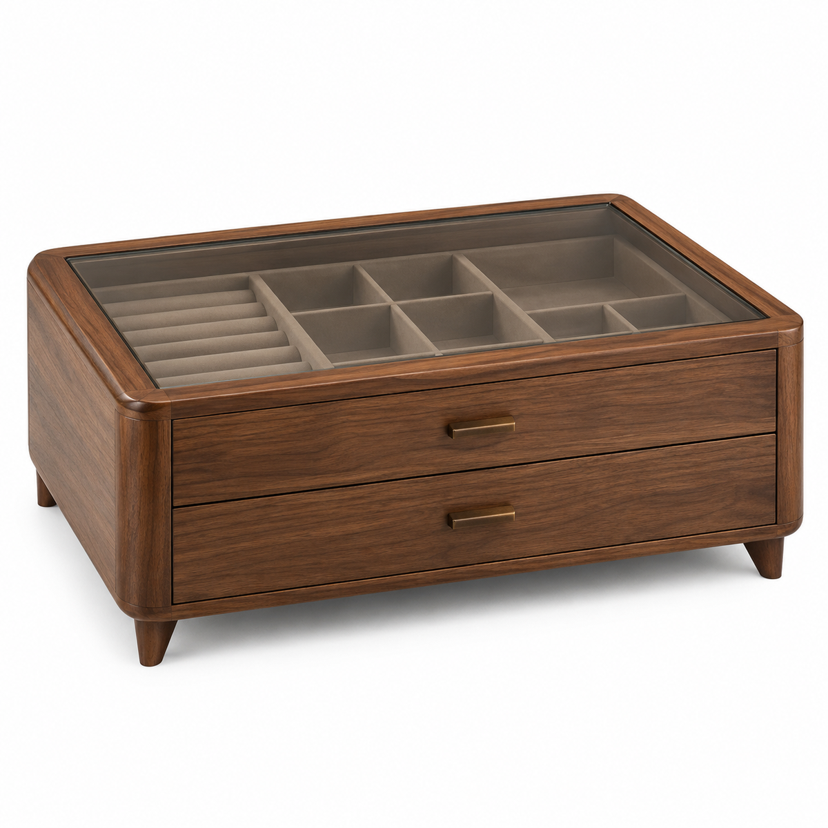 Sloane Glass-Top Accessory Chest