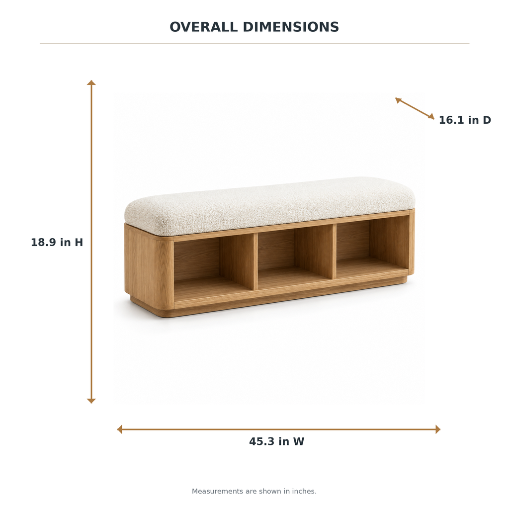 Rowan Changing Bench with Shoe Storage