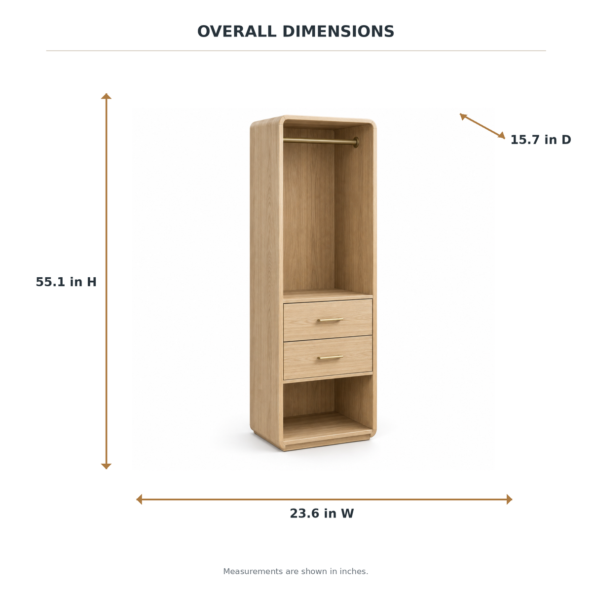 Haven Bedside Wardrobe Cabinet