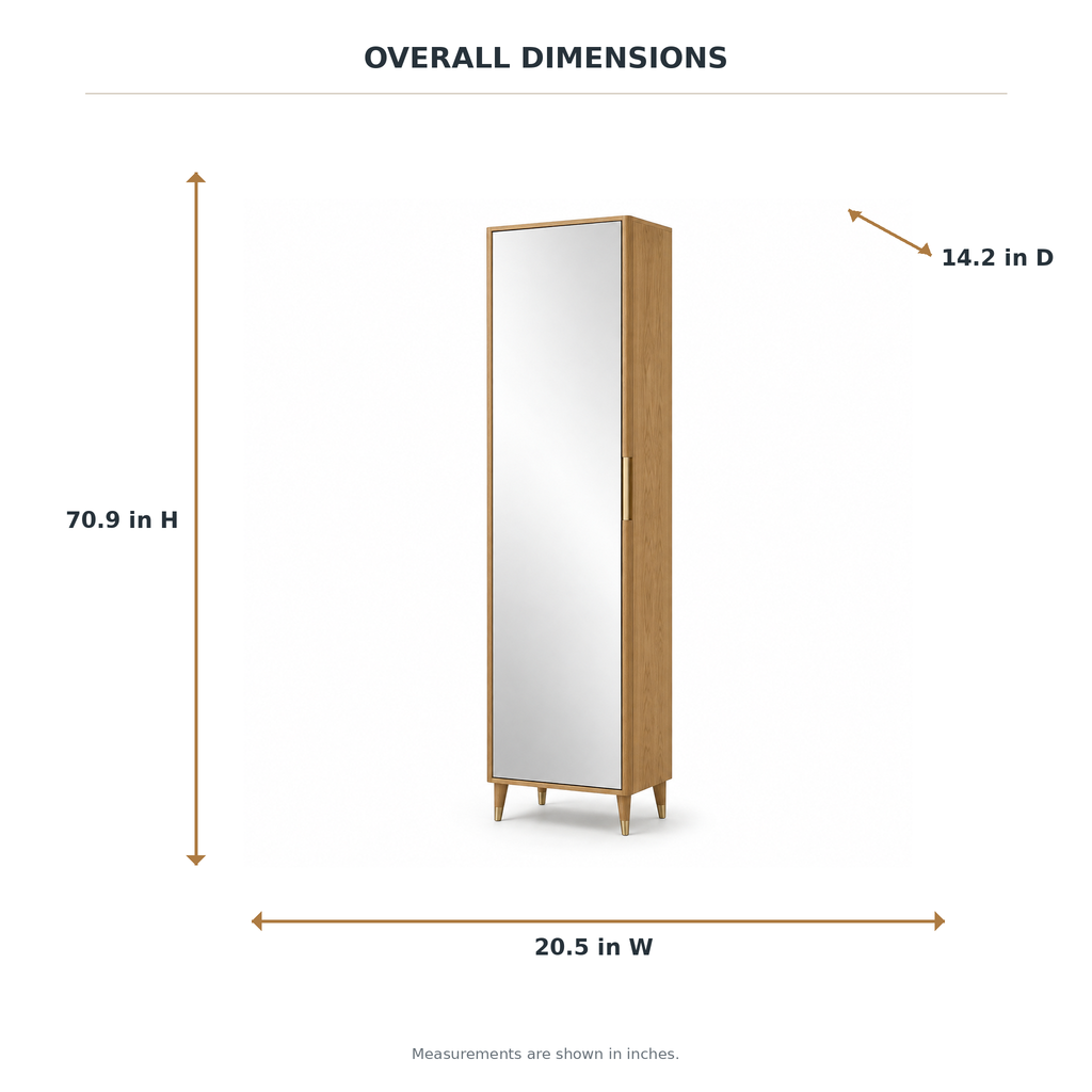 Mira Full-Length Mirror Cabinet