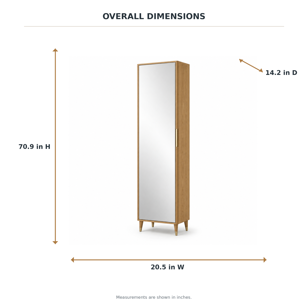 Mira Full-Length Mirror Cabinet