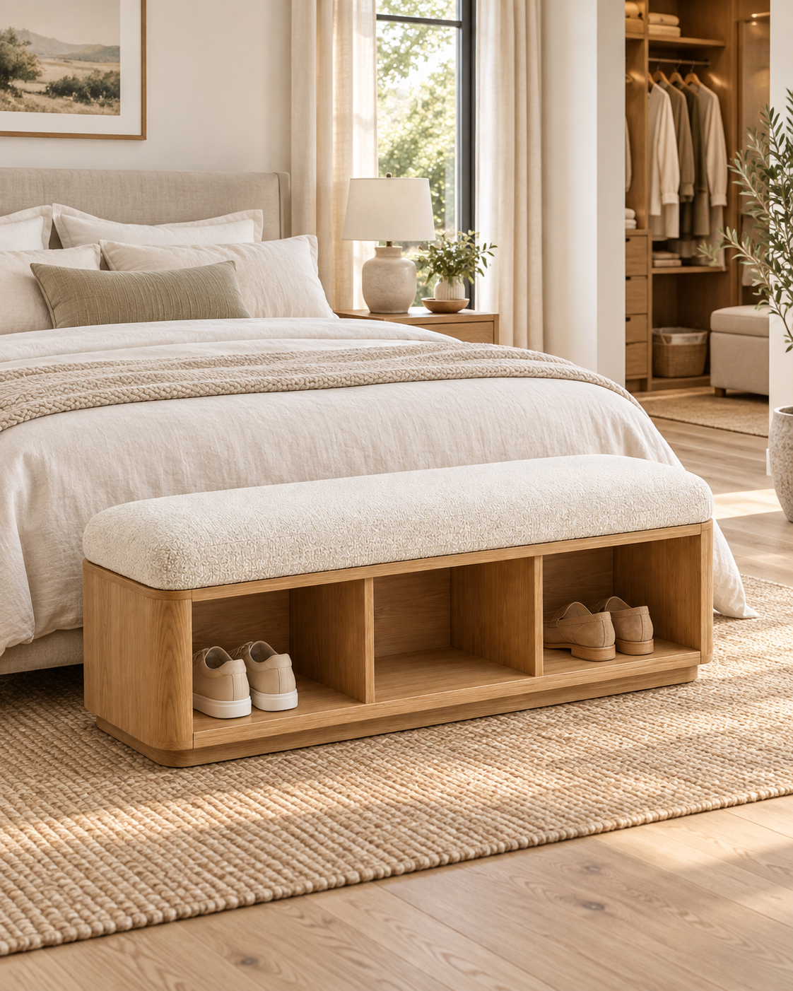 Rowan Changing Bench with Shoe Storage