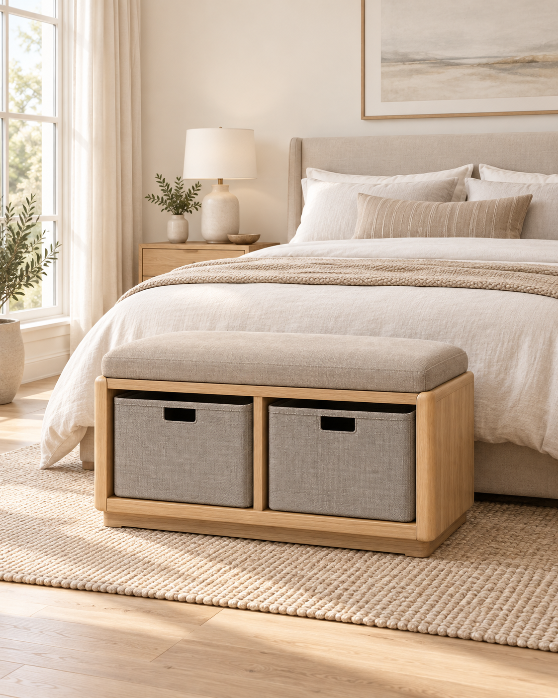 Haven Laundry Sorting Bench