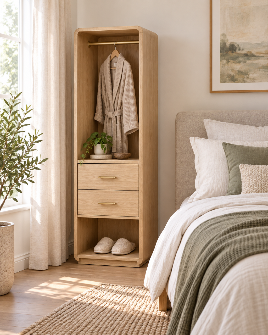 Haven Bedside Wardrobe Cabinet