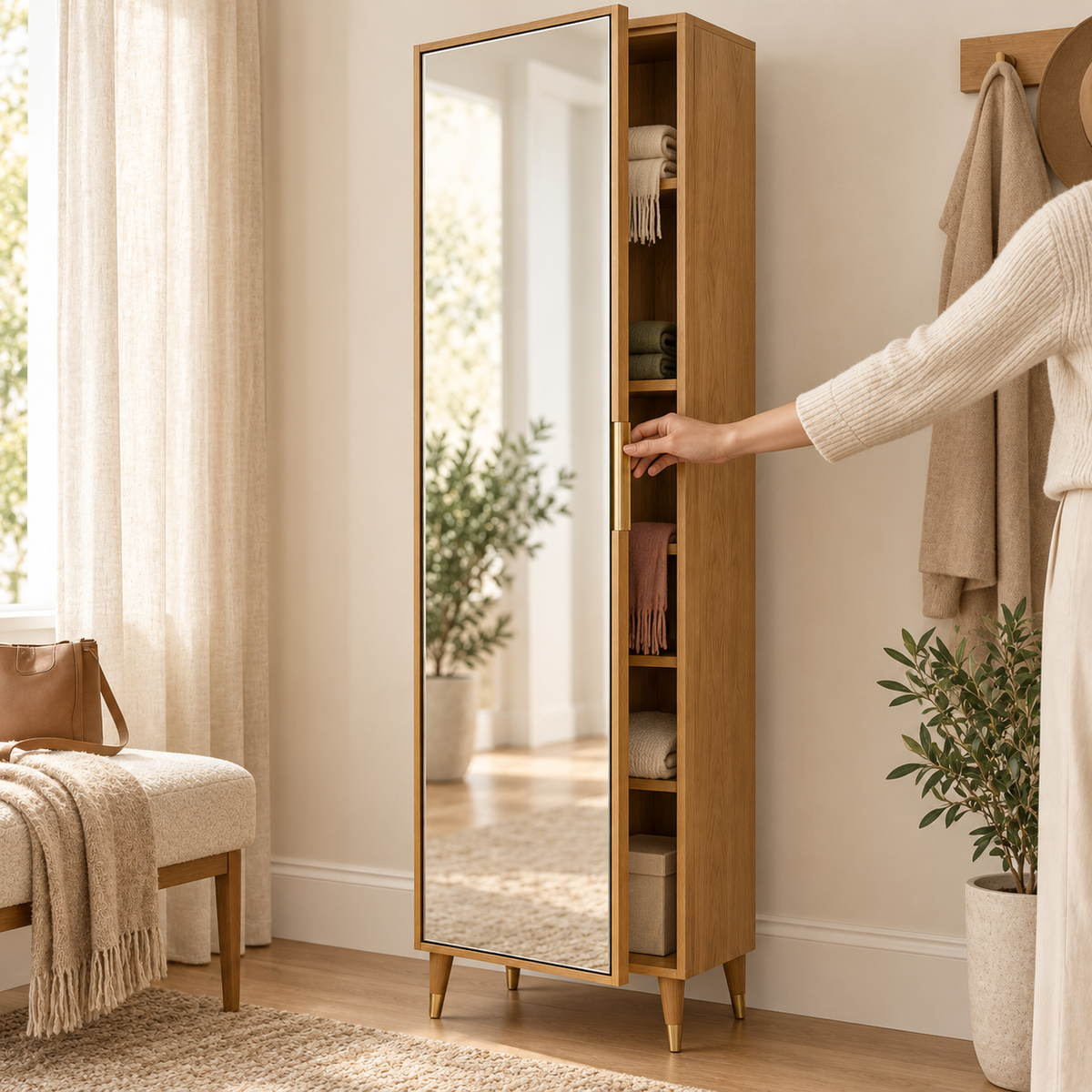 Mira Full-Length Mirror Cabinet